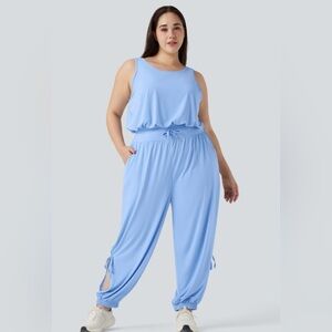 HALARA Sky Blue Sleeveless Jumpsuit
